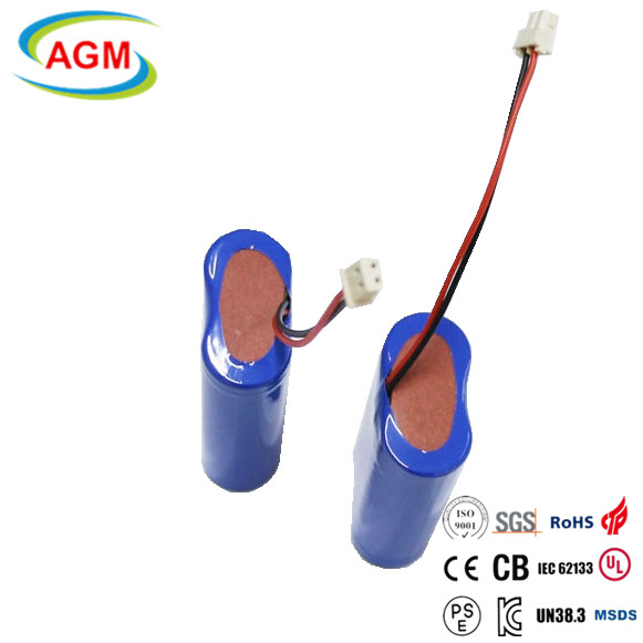 PSE ISO 2S1P ICR 18650 7.4V 2000mAh Lithium Battery High-Capacity Rechargeable for Barcode Scanners AGM