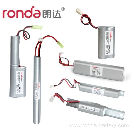 Emergency Light IFR18650 6.4V 3Ah 19.2Wh LiFePO4 Battery High-Capacity Long-Life Emergency Lighting Backup Power Ronda