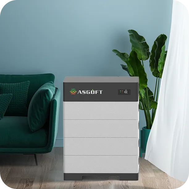 High Voltage Stackable Battery 30.72kWh 153.6V-409.6V for Solar Energy Storage and Home Backup Power ASGOFT