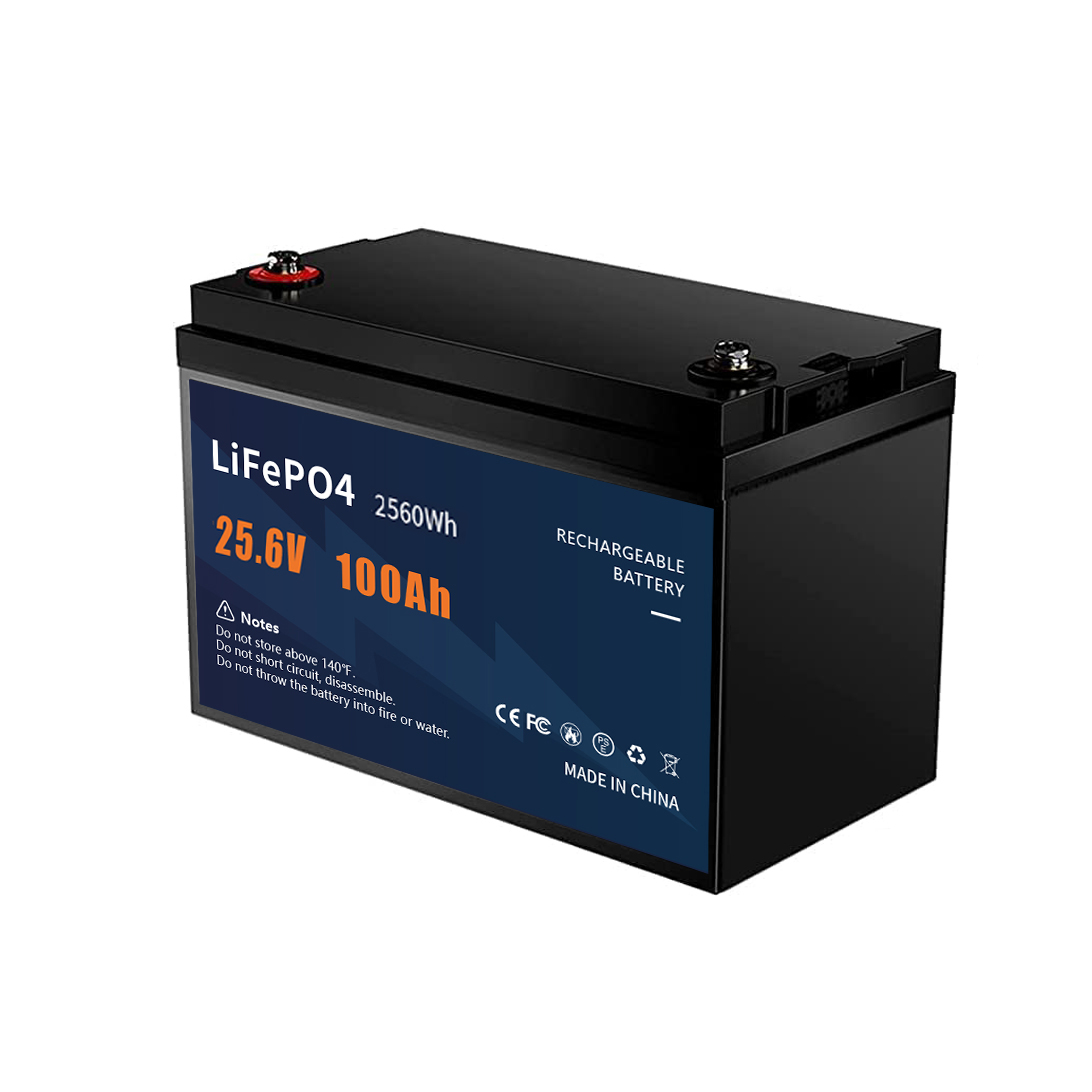 25.6V 100AH LiFePO4 Battery 2000+ Cycle Life for Solar Storage & UPS Systems