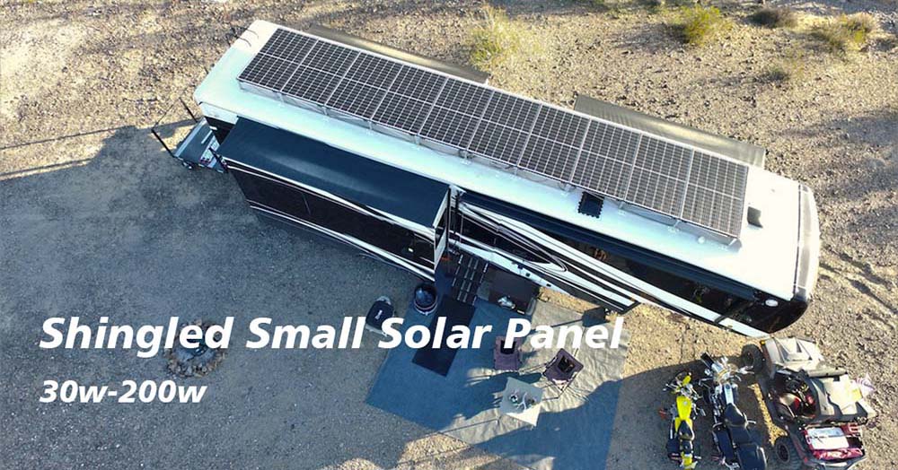 Shingled Small Solar Panel 30W-150W Monocrystalline ETFE RV Caravan Solar Energy System