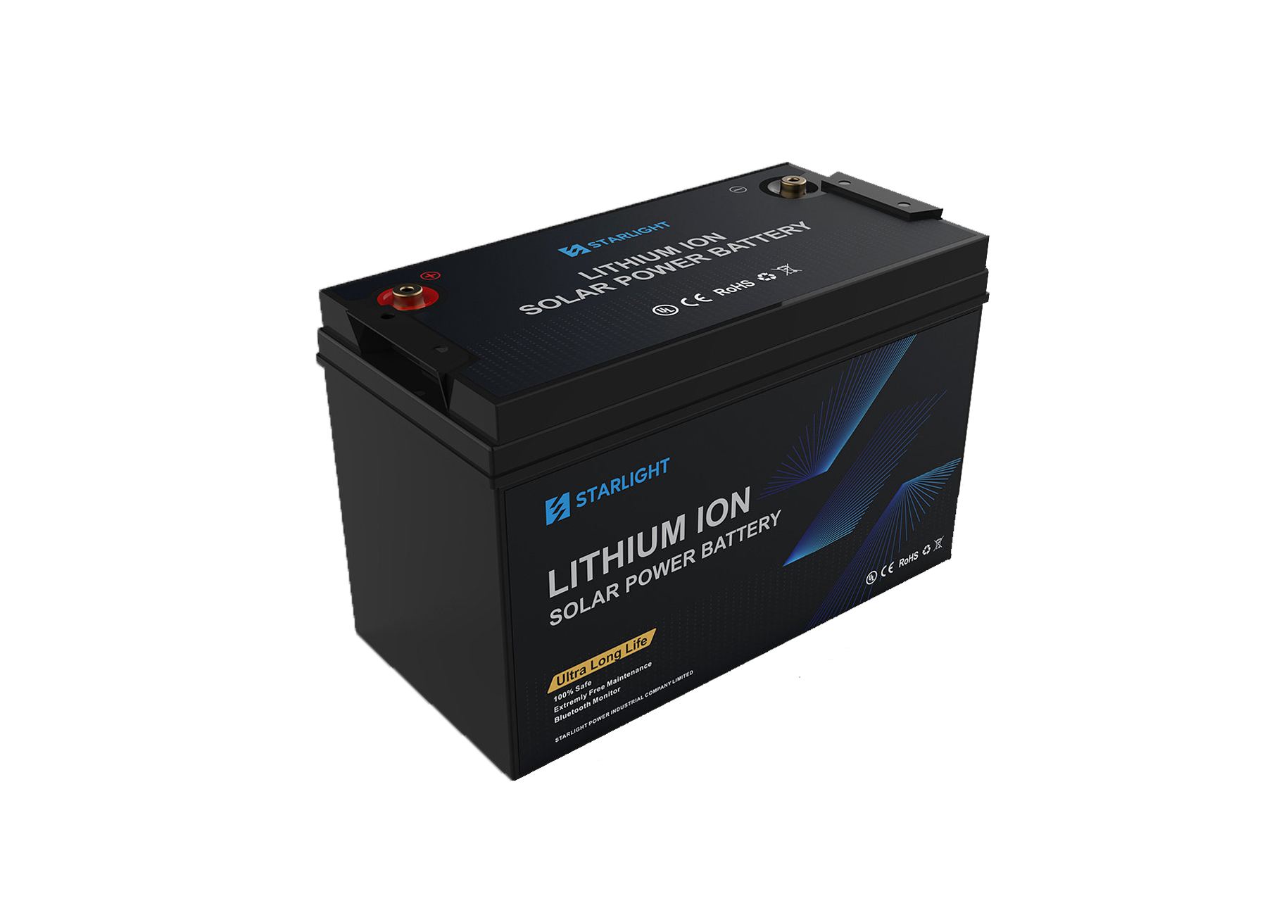 12.8V / 12V 100Ah LiFePO4 Lithium Battery High Energy Density, Long Cycle Life for Solar Storage, RVs, Marine StarlitePower