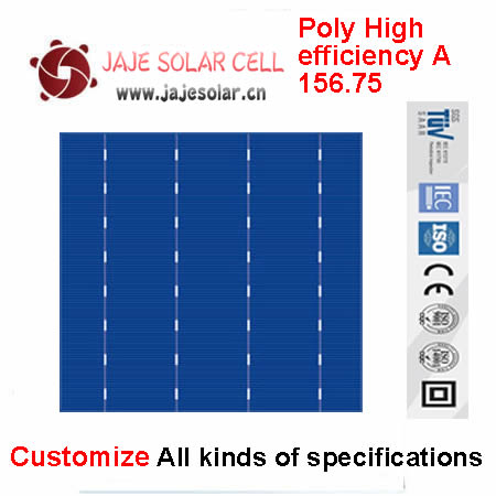 156.75 poly solar cell High-Efficiency Polycrystalline Photovoltaic Cell for Solar Panels and Renewable Energy Systems JAJE