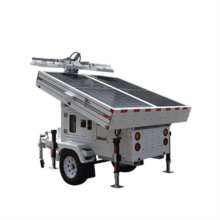 600w Led Solar Lights For Trailer 4×460W Mono Panels 9m Electric Mast for Mining Construction Sites Biglux