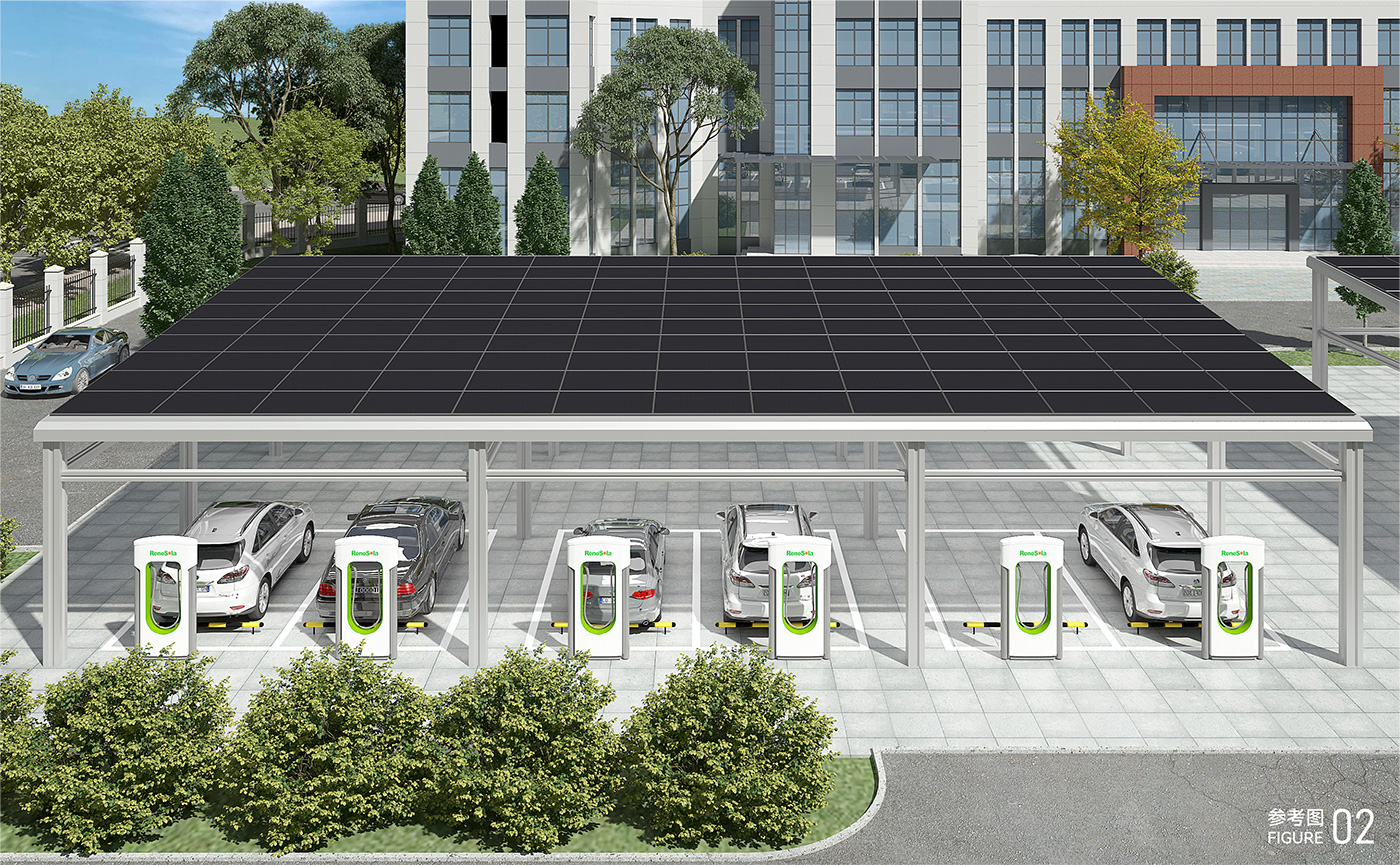 BIPV Carport Storage Solution Integrated Solar Charging and Energy Storage for Commercial EV Charging Stations Deguang New Energy