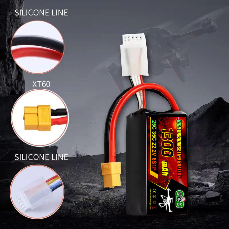 Drone Battery 1300mAh 14.8V 100C High Discharge for FPV Drones GeB