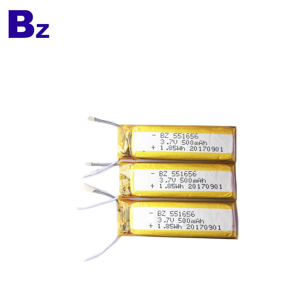 Li-Polymer Battery 500mAh 3.7V High Energy Density for Medical Devices BZ