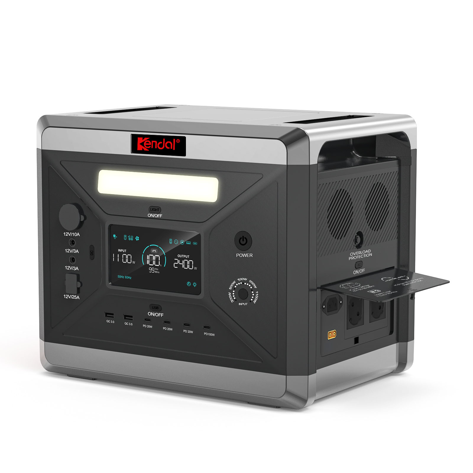 2400W Portable Power Station LiFePO? Battery 48V High-Power Output for Outdoor & Emergency Use