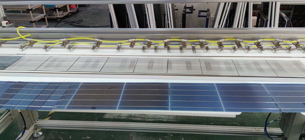 Solar Panel Tabber Stringer Machine 1200 PCS/Hour 156-166mm Cells Welding for PV Module Manufacturing Ooitech