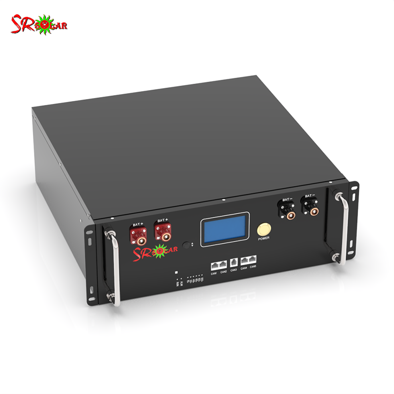 SRSOLAR 51.2V 100Ah Lifepo4 Battery 5KWh Rack Mount High-Cycle Life Server Rack Battery for Solar Energy Storage