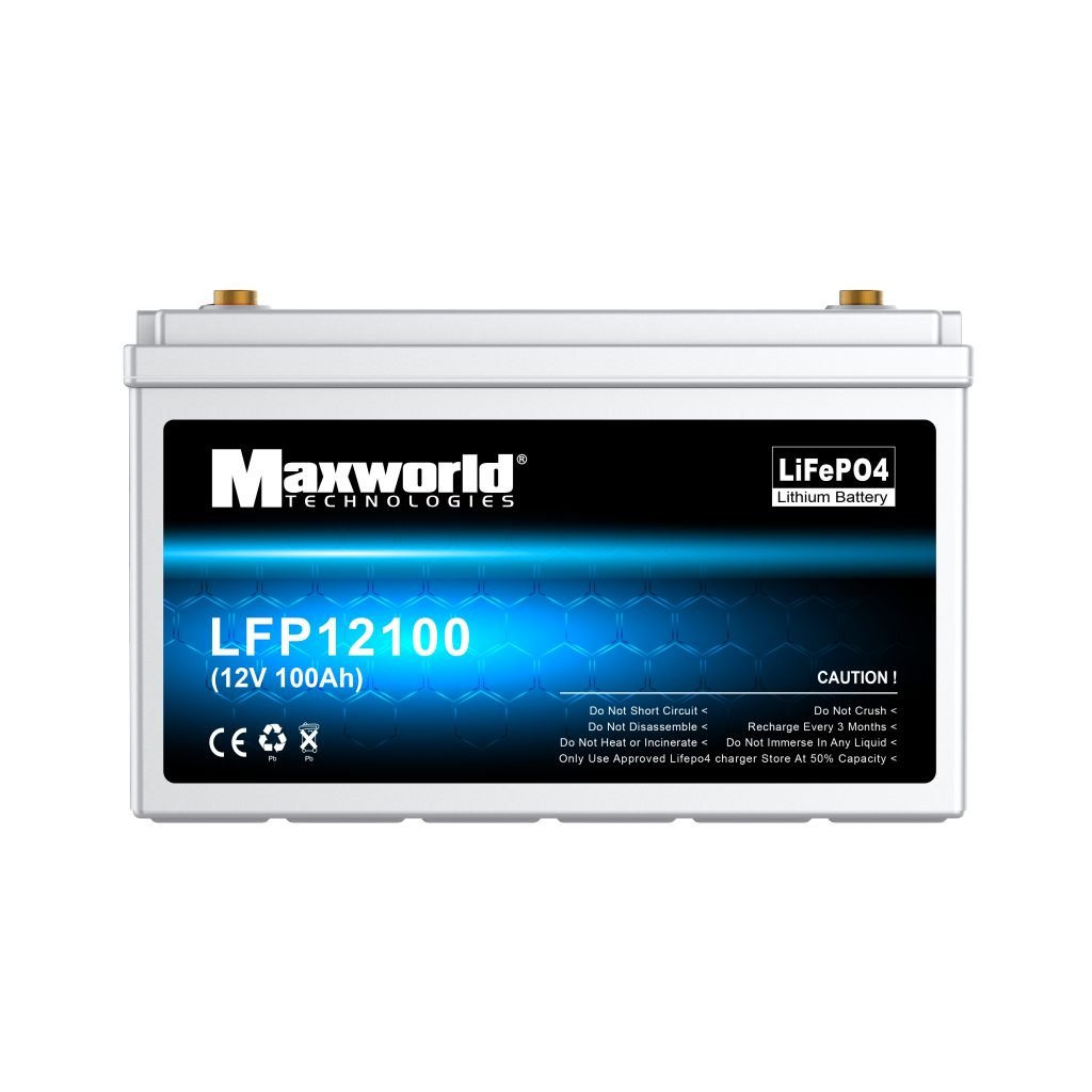 Lithium Battery 12.8V LiFePO4 High Energy Density for Solar Storage & Marine RV Maxworld
