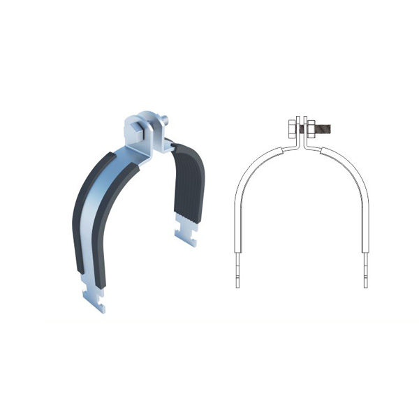 P Pipe-Rings 133mm OD with M10 Bolt for Solar Mounting Structures