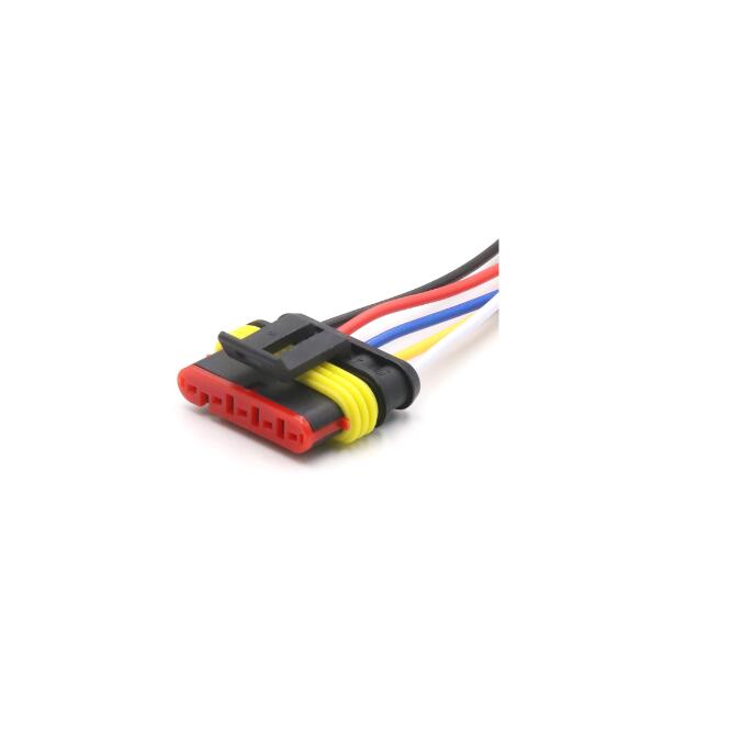 4 Pin Car waterproof Wire Harness IP67 Waterproof PA66 Insulator Tin Plated Contacts for Automotive and Energy Storage Systems