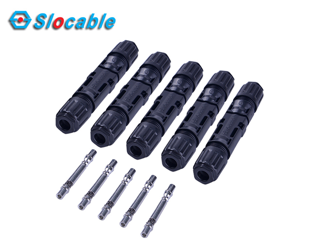 Slocable M4 Solar Connectors 50A 1000V/1500V IP68 Waterproof for PV Panels MC4 Compatible
