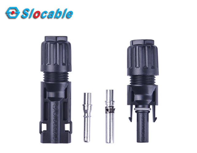 Slocable M4 Solar Connectors 50A 1000V/1500V IP68 Waterproof for PV Panels MC4 Compatible