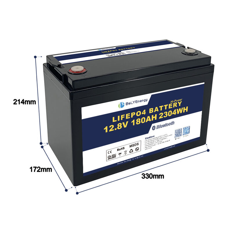LiFePO4 12v 180ah Battery 5000 Cycles Golf Cart Solar Storage EV Power