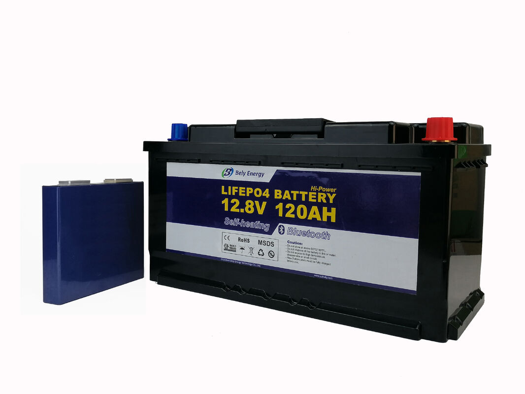 12V 120Ah 1536Wh Bluetooth Lithium Battery High Cycle Life for RV Medical Devices BELY
