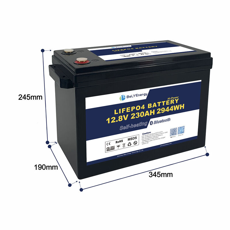 12V 230AH RV Battery With BT And Self-Heating And Communications LiFePO4 230Ah Bluetooth Self-Heating for Solar RV Marine BELY
