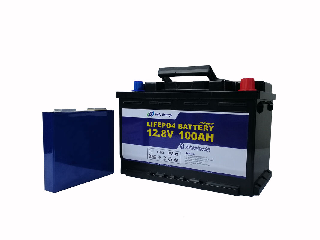 Solar System Leisure Bluetooth Lithium Battery 12V 100Ah UPS Battery LiFePO4 High Cycle Life for RV Solar Storage Bely