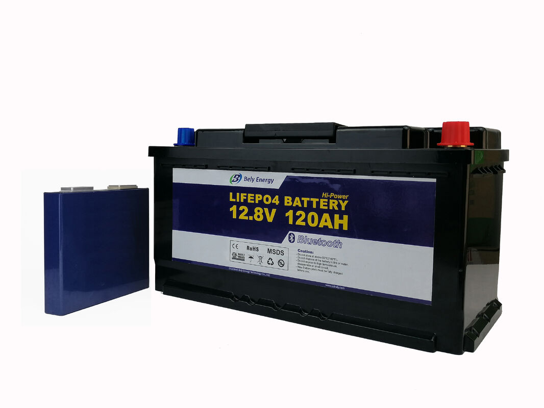 Lifepo4 Battery 12v 120ah High Cycle Life 3000+ for RV Solar Golfcart Consumer Electronics Bely